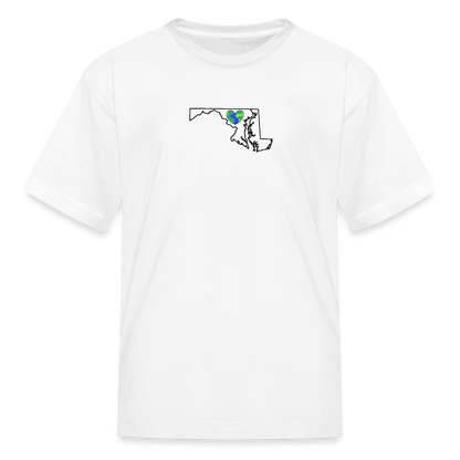 Maryland STATEment Earth Kid's White Tee Shirt - white