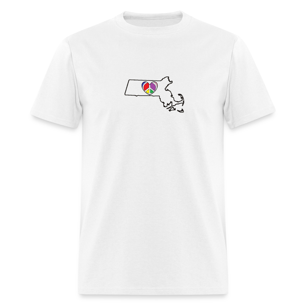 Massachusetts State Peace Unisex/Men's White Tee Shirt - white