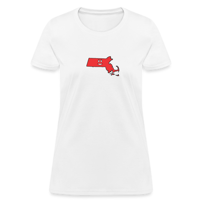 Massachusetts STATEment Infatuated Women's White Tee Shirt - white