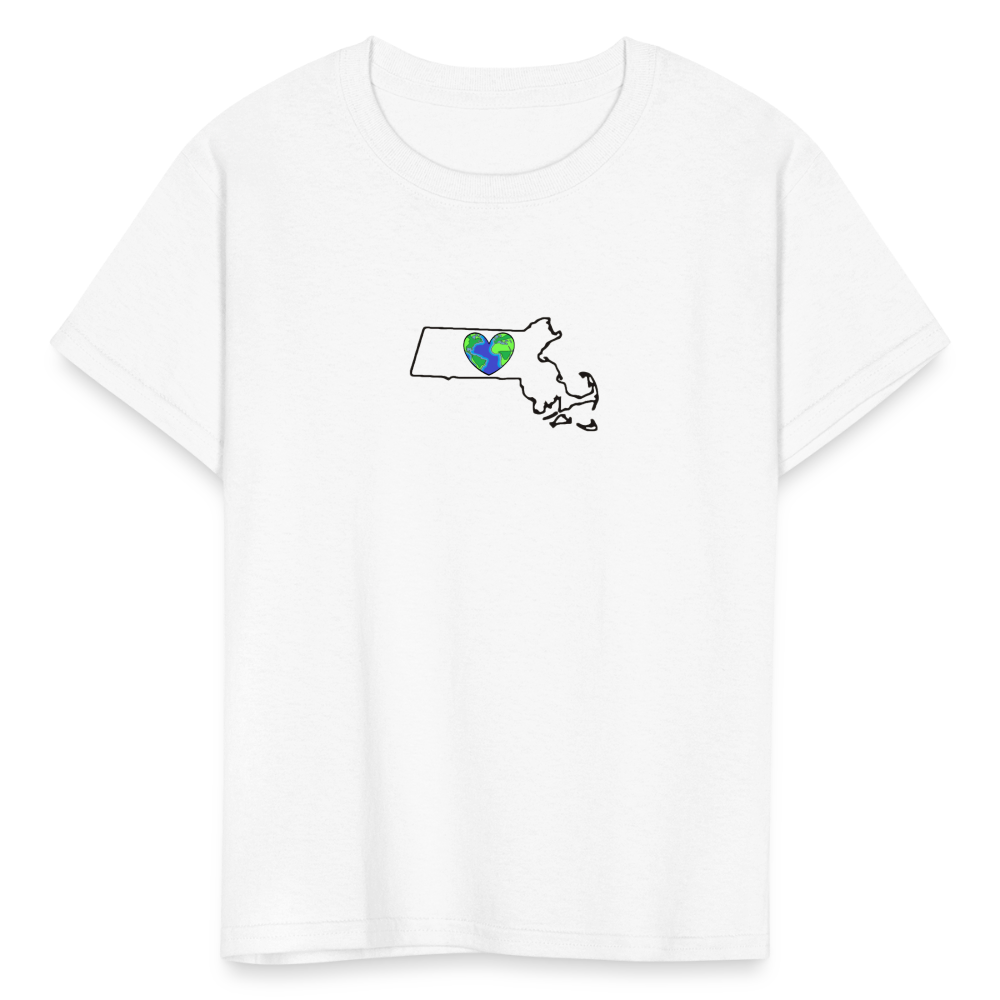 Massachusetts STATEment Earth Kid's White Tee Shirt - white