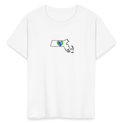 Massachusetts STATEment Earth Kid's White Tee Shirt - white