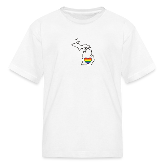 Michigan STATEment Pride Kid's White Tee Shirt - white