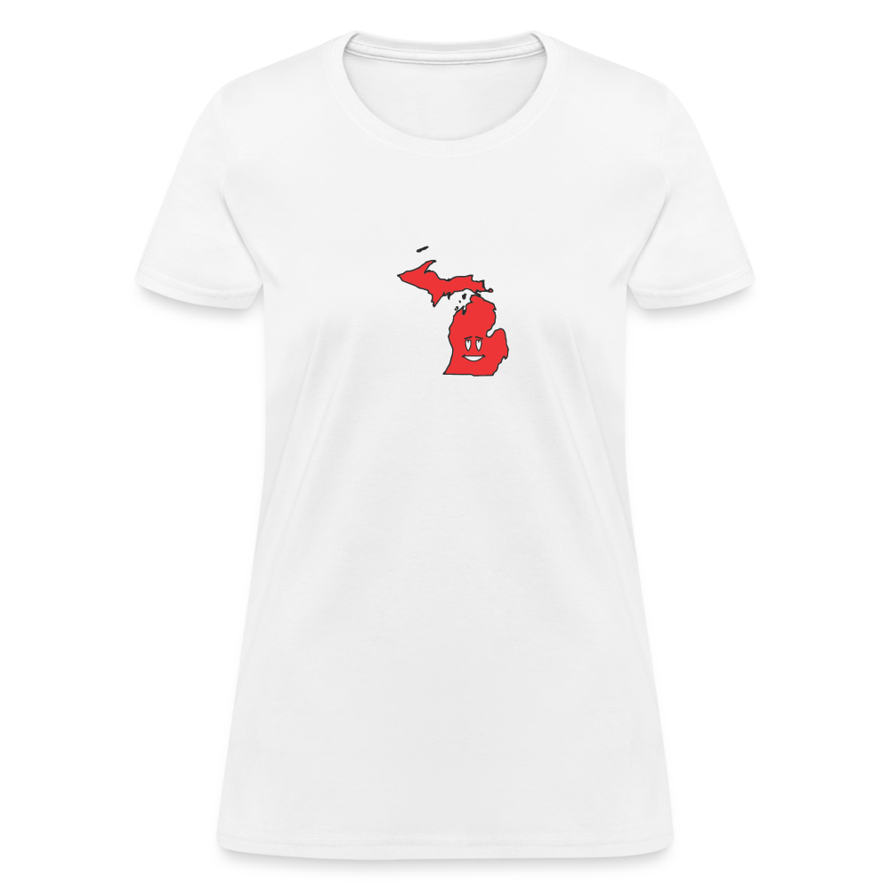 Michigan STATEment Infatuated Women's White Tee Shirt - white