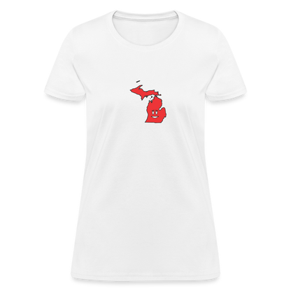 Michigan STATEment Infatuated Women's White Tee Shirt - white