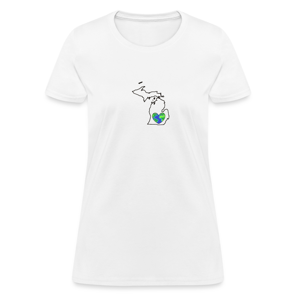 Michigan STATEment Earth Women's White Tee Shirt - white