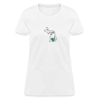 Michigan STATEment Earth Women's White Tee Shirt - white