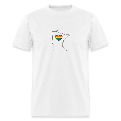 Minnesota STATEment Pride Unisex/Men's White Tee Shirt - white