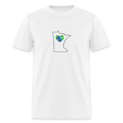 Minnesota STATEment Earth Unisex/Men's White Tee Shirt - white