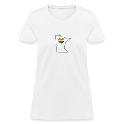 Minnesota STATEment Pride Women's White Tee Shirt - white