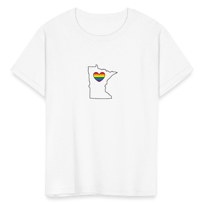 Minnesota STATEment Pride Kid's White Tee Shirt - white