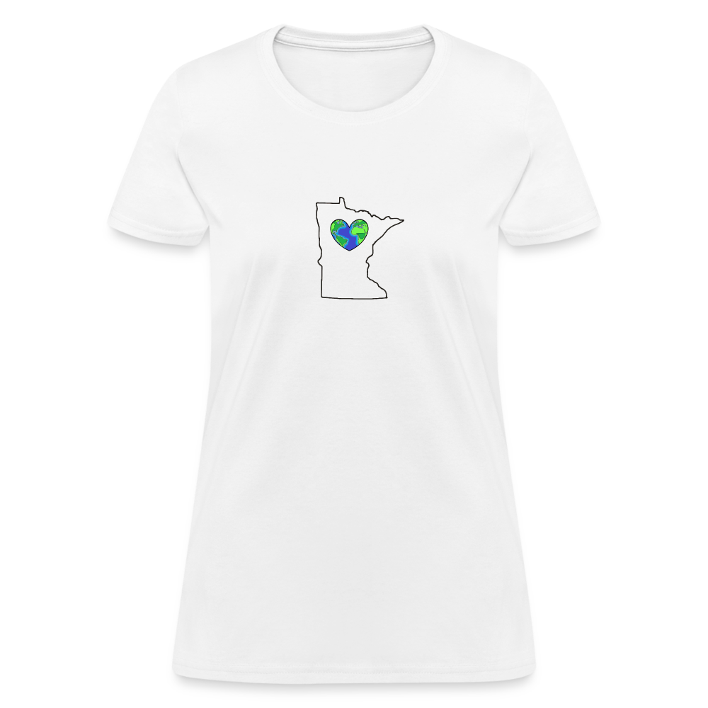 Minnesota STATEment Earth Women's White Tee Shirt - white