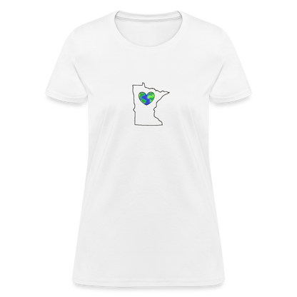 Minnesota STATEment Earth Women's White Tee Shirt - white