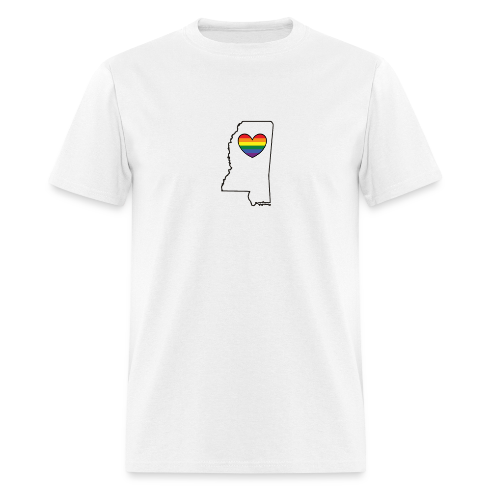 Mississippi STATEment Pride Unisex/Men's White Tee Shirt - white