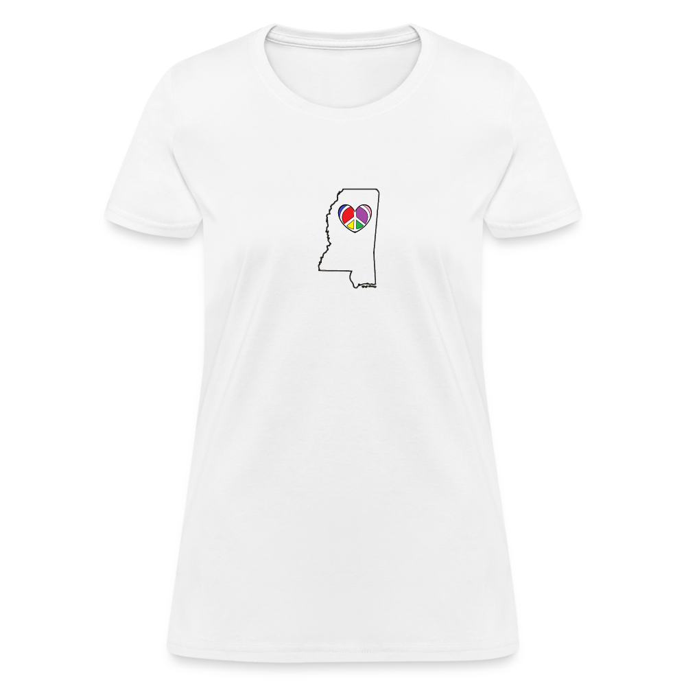 Mississippi STATEment Peace Women's White Tee Shirt - white