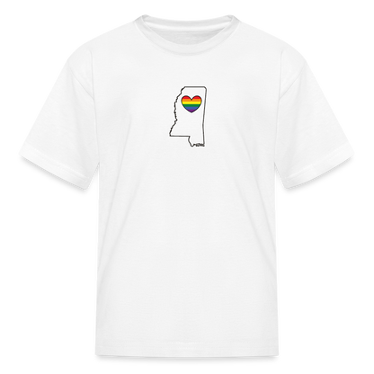 Mississippi STATEment Pride Kid's White Tee Shirt - white