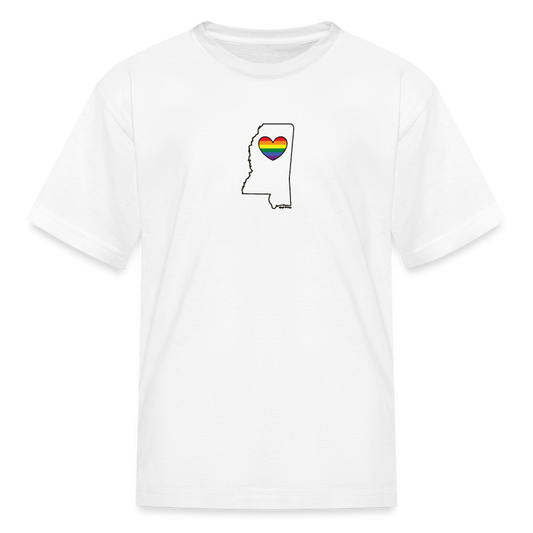 Mississippi STATEment Pride Kid's White Tee Shirt - white