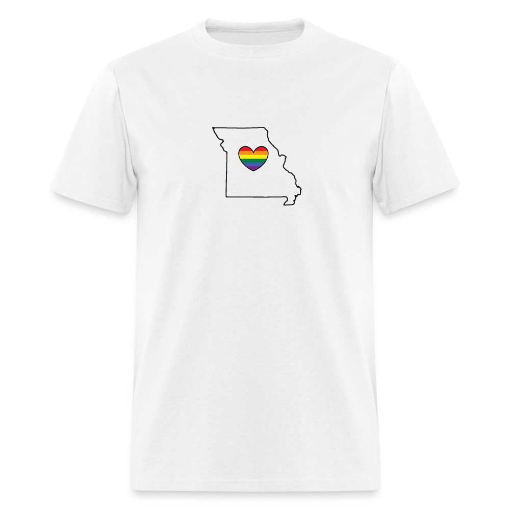 Missouri STATEment Pride Unisex/Men's White Tee Shirt - white