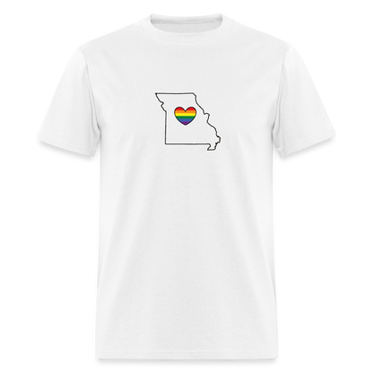 Missouri STATEment Pride Unisex/Men's White Tee Shirt - white