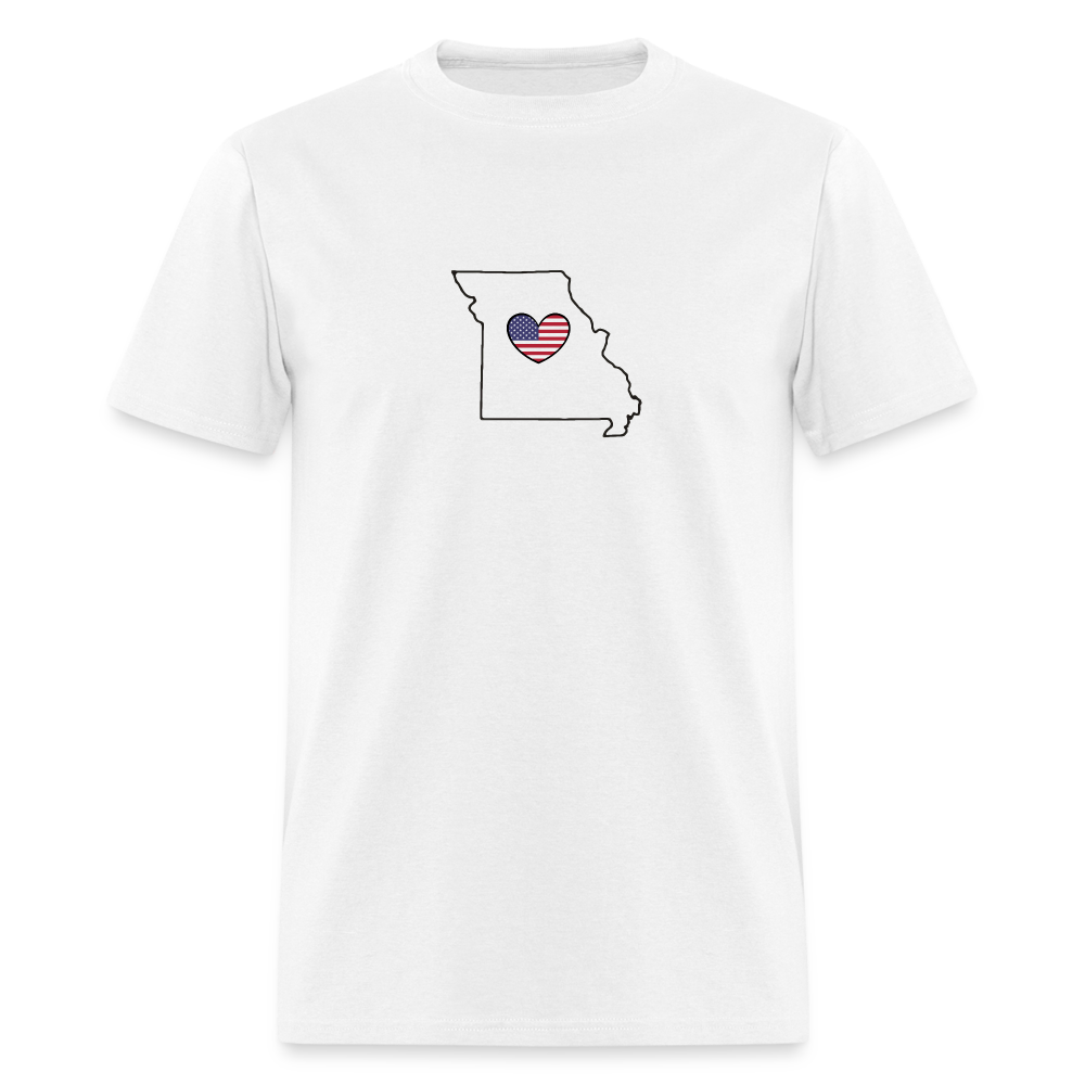 Missouri STATEment Americana Unisex/Men's White Tee Shirt - white