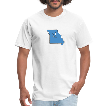 Missouri STATEment Overconfident Unisex/Men's White Tee Shirt - white