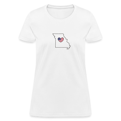 Missouri STATEment Americana Women's White Tee Shirt - white