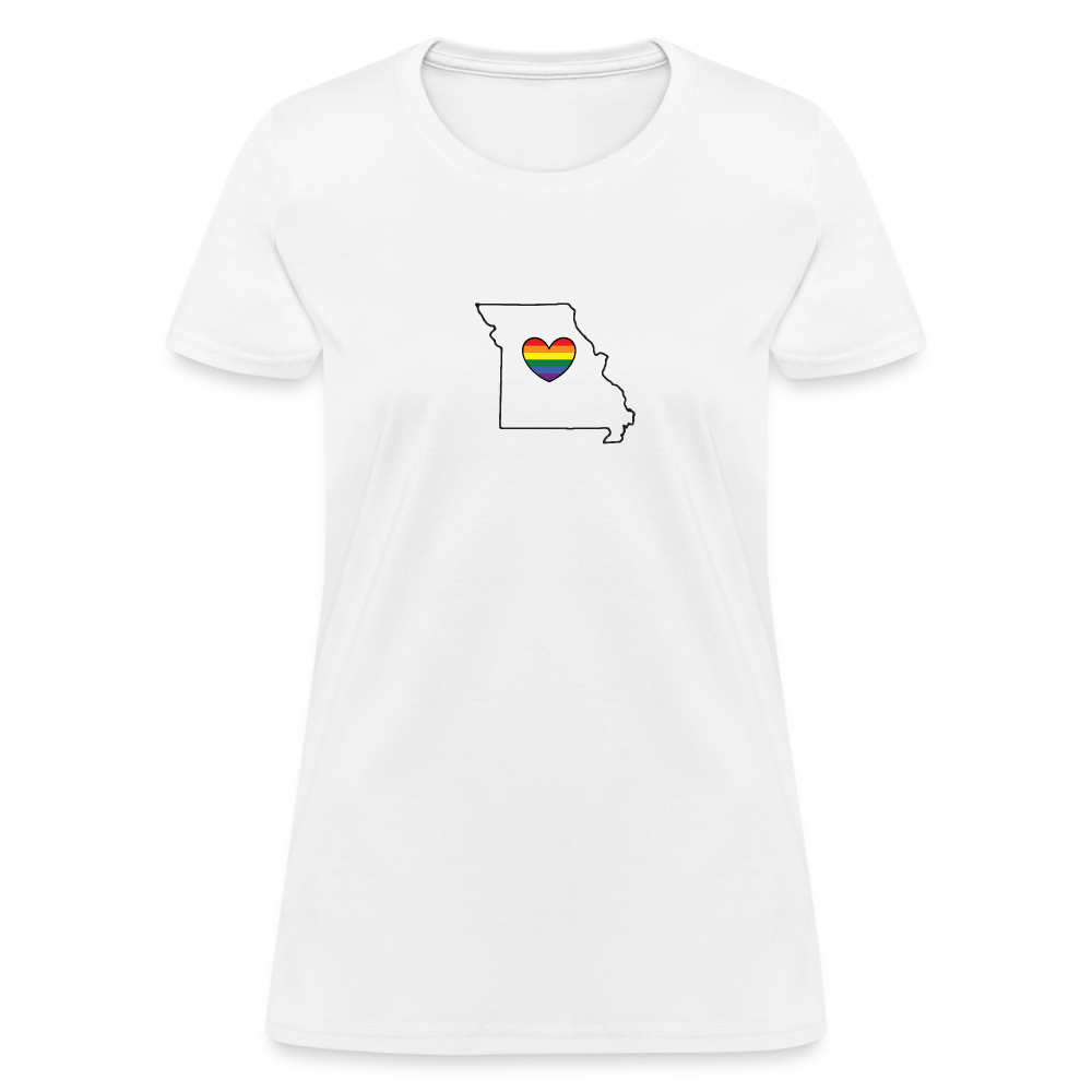 Missouri STATEment Pride Women's White Tee Shirt - white