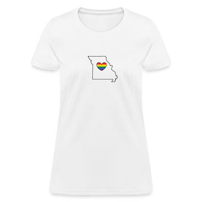 Missouri STATEment Pride Women's White Tee Shirt - white