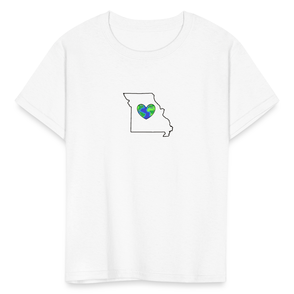 Missouri STATEment Earth Kid's White Tee Shirt - white