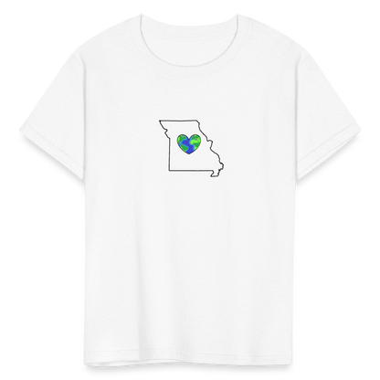 Missouri STATEment Earth Kid's White Tee Shirt - white