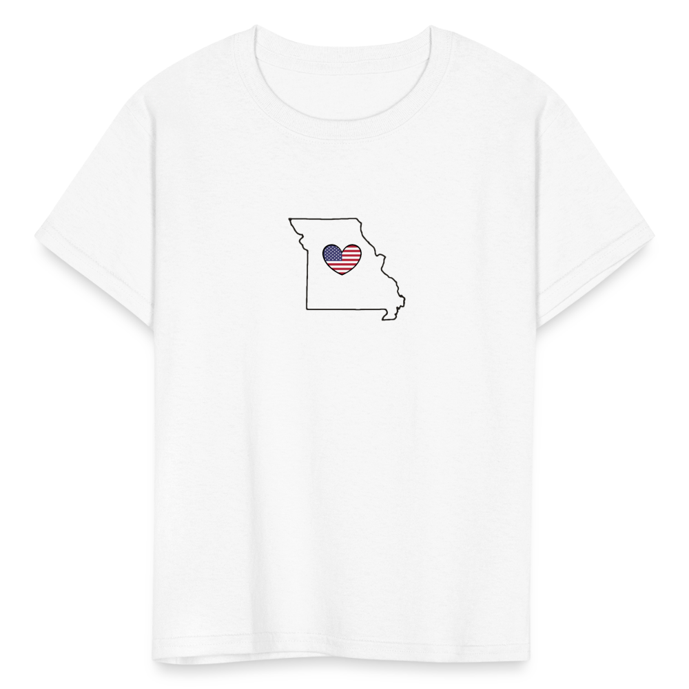 Missouri STATEment Americana Kid's White Tee Shirt - white