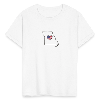 Missouri STATEment Americana Kid's White Tee Shirt - white