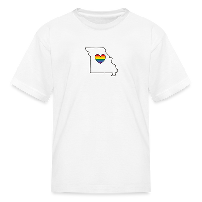 Missouri STATEment Pride Kid's White Tee Shirt - white