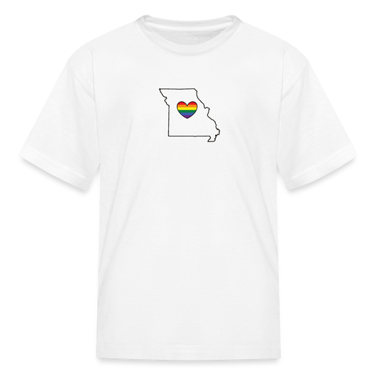 Missouri STATEment Pride Kid's White Tee Shirt - white