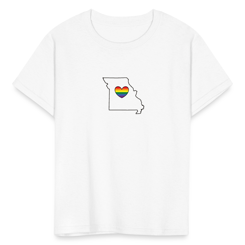 Missouri STATEment Pride Kid's White Tee Shirt - white