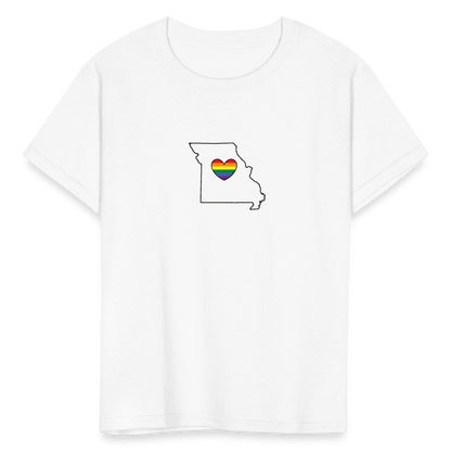 Missouri STATEment Pride Kid's White Tee Shirt - white