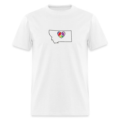 Montana STATEment Peace Unisex/Men's White Tee Shirt - white