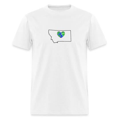 Montana STATEment Earth Unisex/Men's White Tee Shirt - white