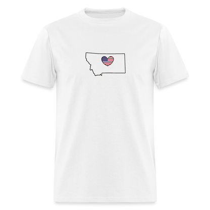 Montana STATEment Americana Unisex/Men's White Tee Shirt - white