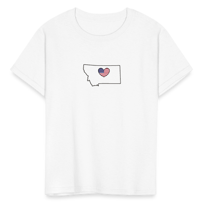 Montana STATEment Americana Kid's White Tee Shirt - white