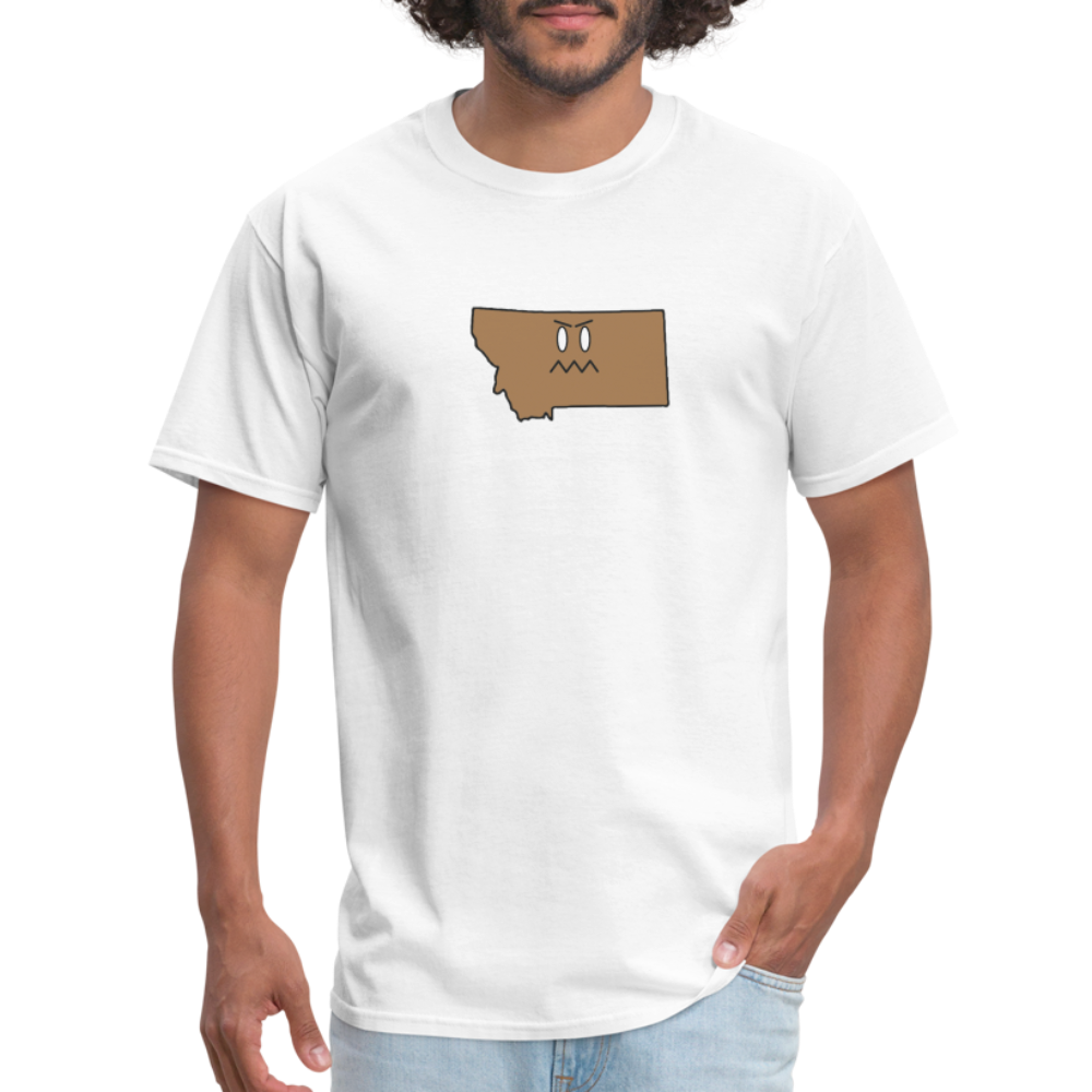 Montana STATEment Grumpy Unisex/Men's White Tee Shirt - white