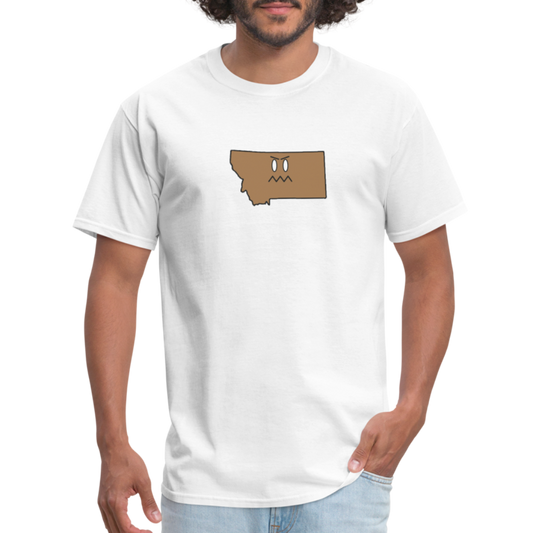Montana STATEment Grumpy Unisex/Men's White Tee Shirt - white