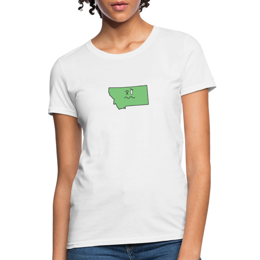 Montana STATEment Wasted Women's White Tee Shirt - white