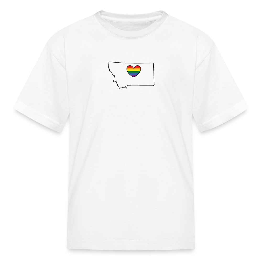 Montana STATEment Pride Kid's White Tee Shirt - white