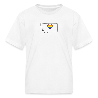 Montana STATEment Pride Kid's White Tee Shirt - white