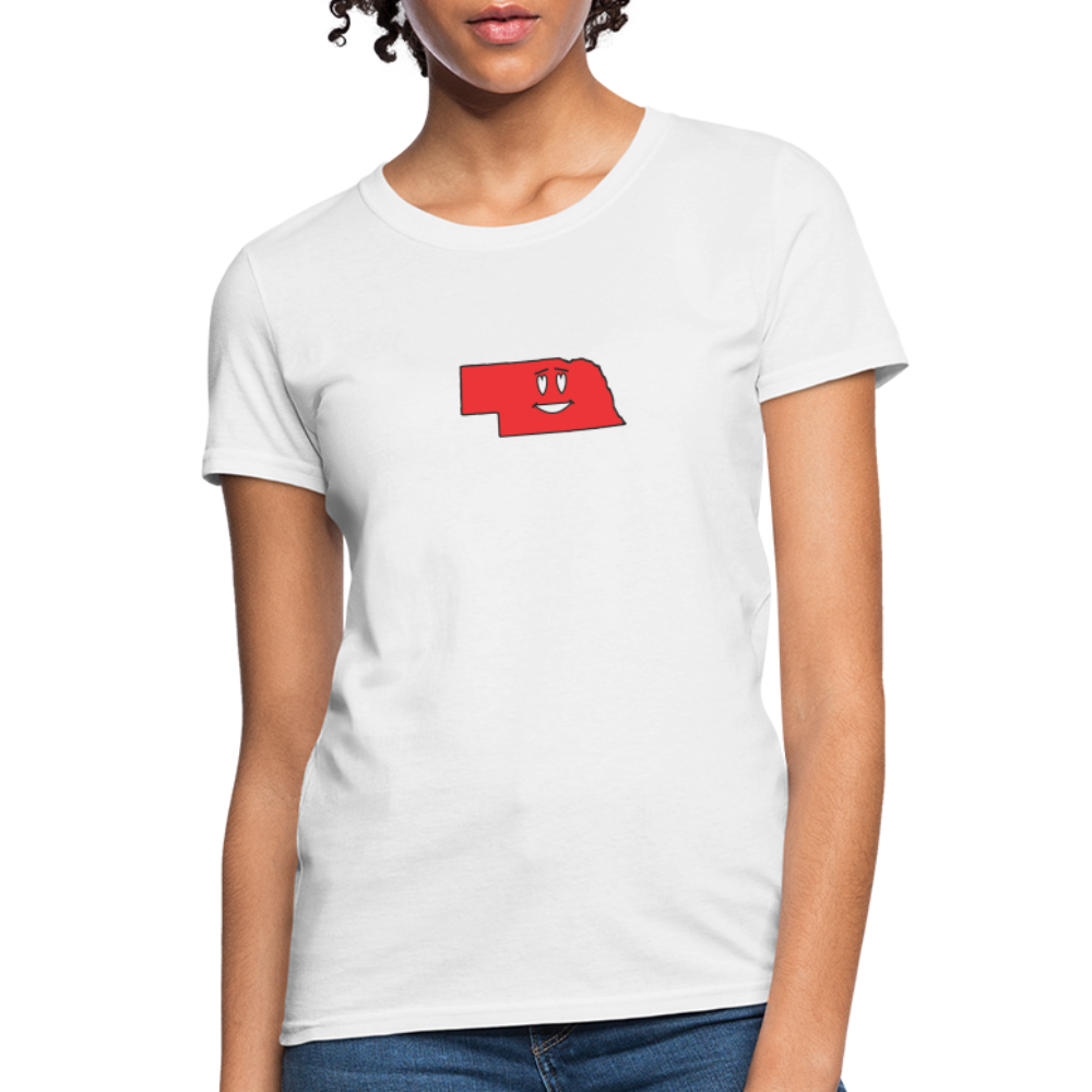 Nebraska STATEment Infatuated Women's White Tee Shirt - white