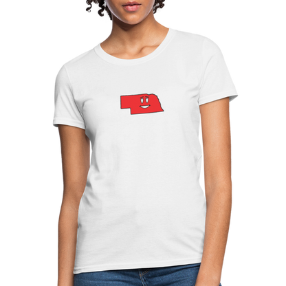 Nebraska STATEment Infatuated Women's White Tee Shirt - white