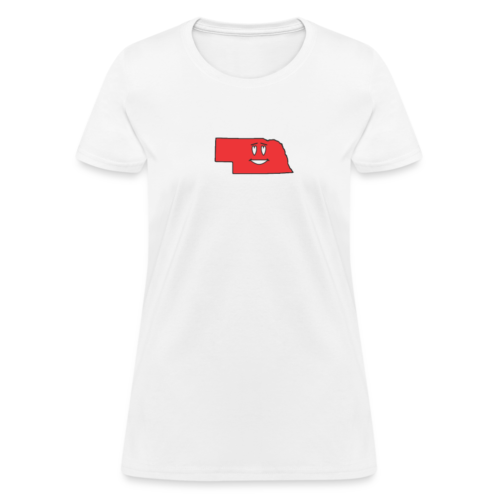 Nebraska STATEment Infatuated Women's White Tee Shirt - white