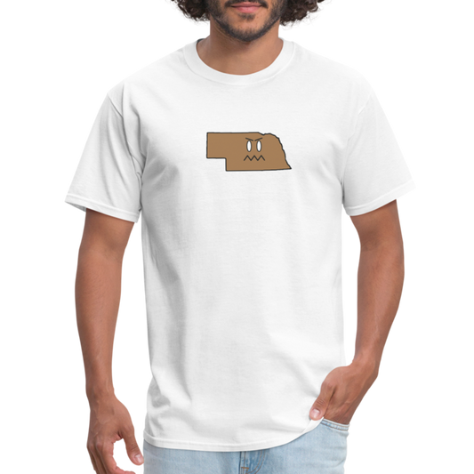 Nebraska STATEment Grumpy Unisex/Men's White Tee Shirt - white