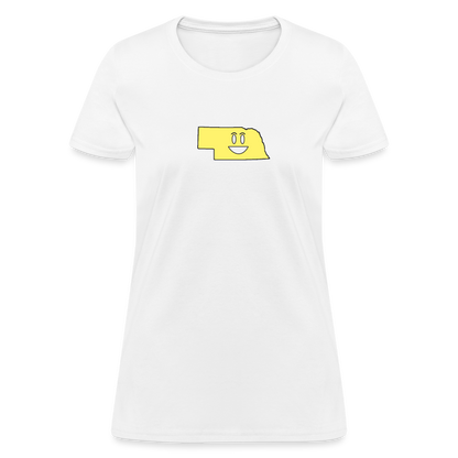 Nebraska STATEment Happy Apocalypse Women's White Tee Shirt - white