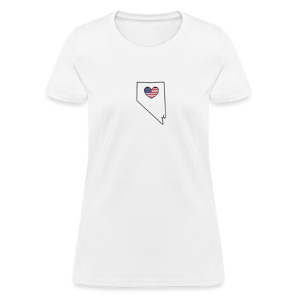 Nevada STATEment Americana Women's White Tee Shirt - white